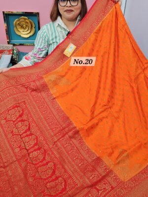 8TH MAY LIVE - GEORGETT SILK KHADDI SAREE (NO.20)