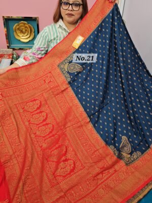 8TH MAY LIVE - GEORGETT SILK KHADDI SAREE (NO.21)
