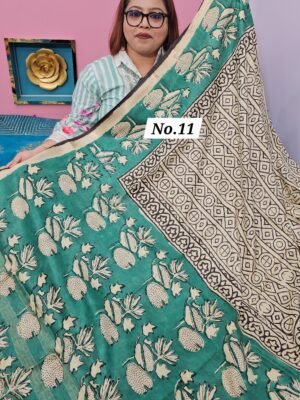 8TH MAY LIVE - DAMAN BAGRU BAFTA SILK SAREE (NO.11)