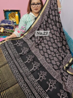 9TH MAY LIVE - MODAL MASLIN SILK SAREE (NO.23)