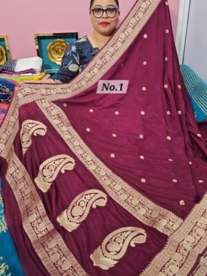 14TH MAY LIVE - CREPE SILK BANARSI SAREE (NO.1)