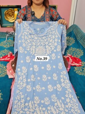 READY MADE  CHIKANKARI KURTI {SIZE -38} (NO.39)