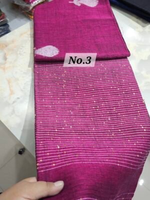 (LABANYA) PURE HANDLOOM LINEN SAREE (NO.3)