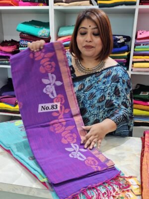 {KANIKA} PURE HANDLOOM LINEN SAREE (NO.83)