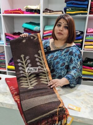 {KANIKA} PURE HANDLOOM LINEN SAREE (NO.78)