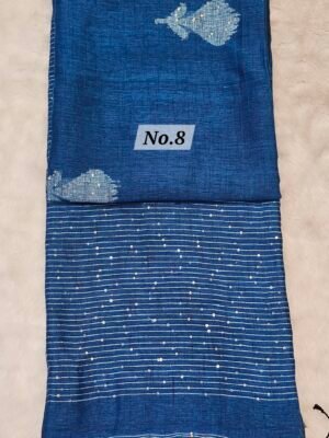 (LABANYA) PURE HANDLOOM LINEN SAREE (NO.8)