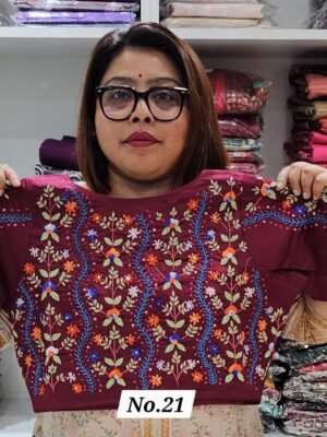 READY MADE HANDWORK BLOUSE (SIZE 34 TO 44 INCHES CHEST ADJUSTABLE) (NO.21)