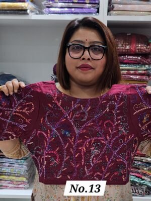 READY MADE HANDWORK BLOUSE (SIZE 34 TO 44 INCHES CHEST ADJUSTABLE) (NO.13)