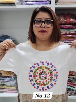 READY MADE HANDWORK BLOUSE (SIZE 34 TO 44 INCHES CHEST ADJUSTABLE) (NO.12)