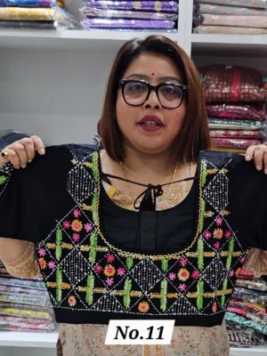 READY MADE HANDWORK BLOUSE (SIZE 34 TO 44 INCHES CHEST ADJUSTABLE) (NO.11)