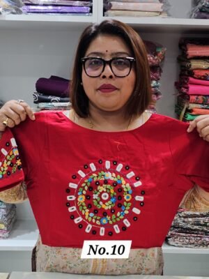 READY MADE HANDWORK BLOUSE (SIZE 34 TO 44 INCHES CHEST ADJUSTABLE) (NO.10)
