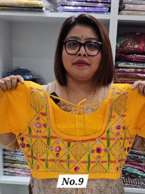 READY MADE HANDWORK BLOUSE (SIZE 34 TO 44 INCHES CHEST ADJUSTABLE) (NO.9)