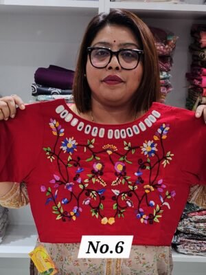READY MADE HANDWORK BLOUSE (SIZE 34 TO 44 INCHES CHEST ADJUSTABLE) (NO.6)