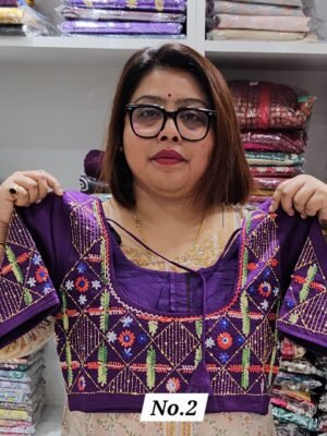 READY MADE HANDWORK BLOUSE (SIZE 34 TO 44 INCHES CHEST ADJUSTABLE) (NO.2)