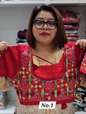 READY MADE HANDWORK BLOUSE (SIZE 34 TO 44 INCHES CHEST ADJUSTABLE) (NO.1)