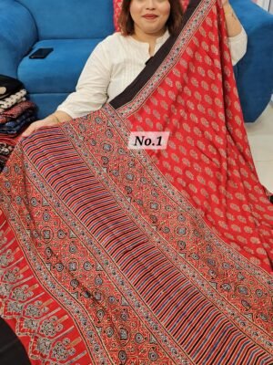 PURE AJRAKH MODAL SILK SAREE (NO.1)