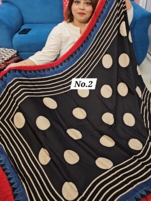 PURE AJRAKH MODAL SILK SAREE (NO.2)
