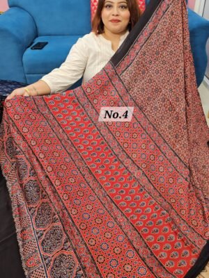 PURE AJRAKH MODAL SILK SAREE (NO.4)