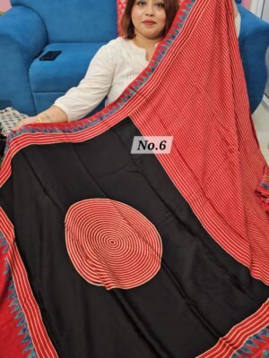 PURE AJRAKH MODAL SILK SAREE (NO.6)