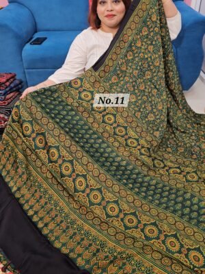 PURE AJRAKH MODAL SILK SAREE (NO.11)