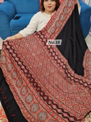PURE AJRAKH MODAL SILK SAREE (NO.18)
