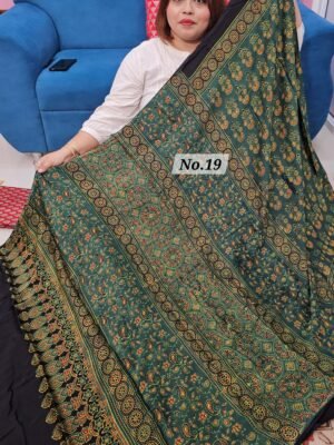 PURE AJRAKH MODAL SILK SAREE (NO.19)