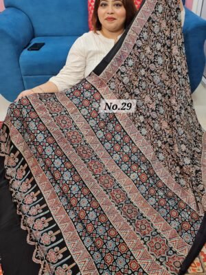 PURE AJRAKH MODAL SILK SAREE (NO.29)