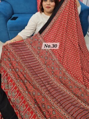 PURE AJRAKH MODAL SILK SAREE (NO.30)