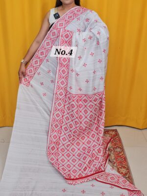SALE 31ST JULY - RAW SILK TUSSAR KATHIAWAR SAREE (NO.4)