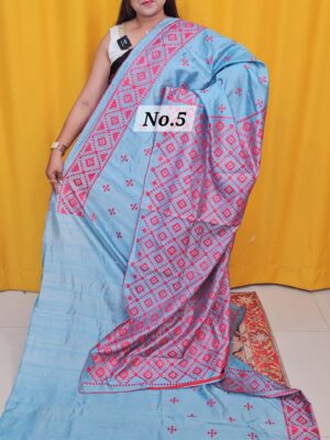SALE 31ST JULY - RAW SILK TUSSAR KATHIAWAR SAREE (NO.5)