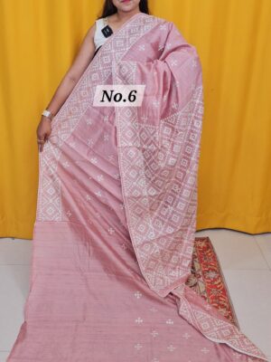 SALE 31ST JULY - RAW SILK TUSSAR KATHIAWAR SAREE (NO.6)