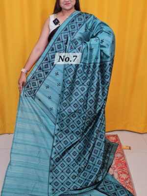 SALE 31ST JULY - RAW SILK TUSSAR KATHIAWAR SAREE (NO.7)