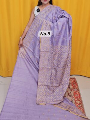 SALE 31ST JULY - RAW SILK TUSSAR KATHIAWAR SAREE (NO.9)