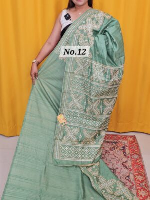 SALE 31ST JULY - RAW SILK TUSSAR KATHIAWAR SAREE (NO.12)