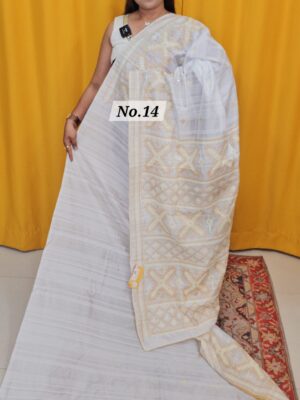 SALE 31ST JULY - RAW SILK TUSSAR KATHIAWAR SAREE (NO.14)
