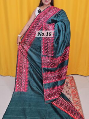 SALE 31ST JULY - RAW SILK TUSSAR KATHIAWAR SAREE (NO.16)