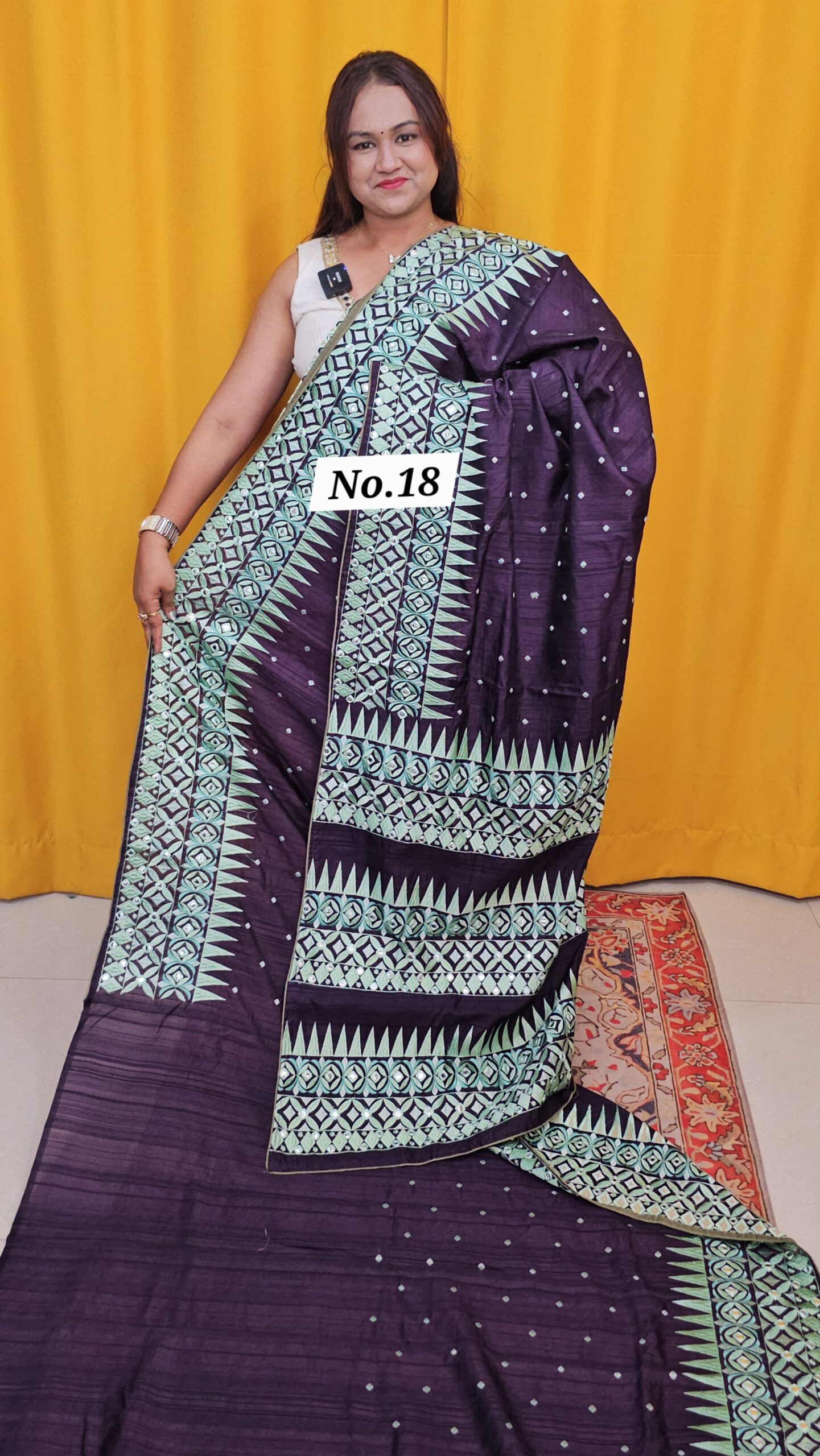SALE 31ST JULY - RAW SILK TUSSAR KATHIAWAR SAREE (NO.18)