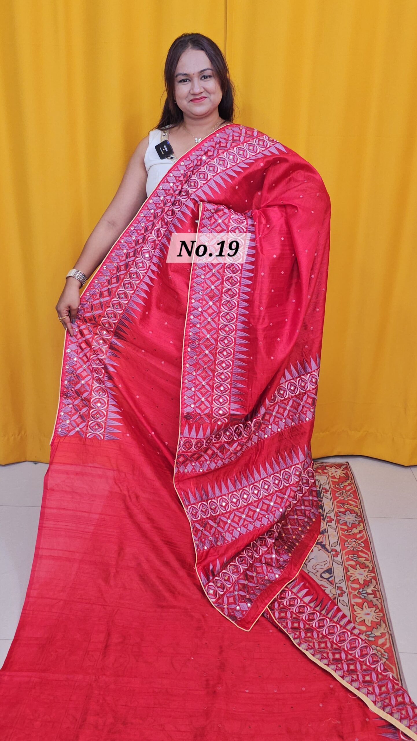 SALE 31ST JULY - RAW SILK TUSSAR KATHIAWAR SAREE (NO.19)