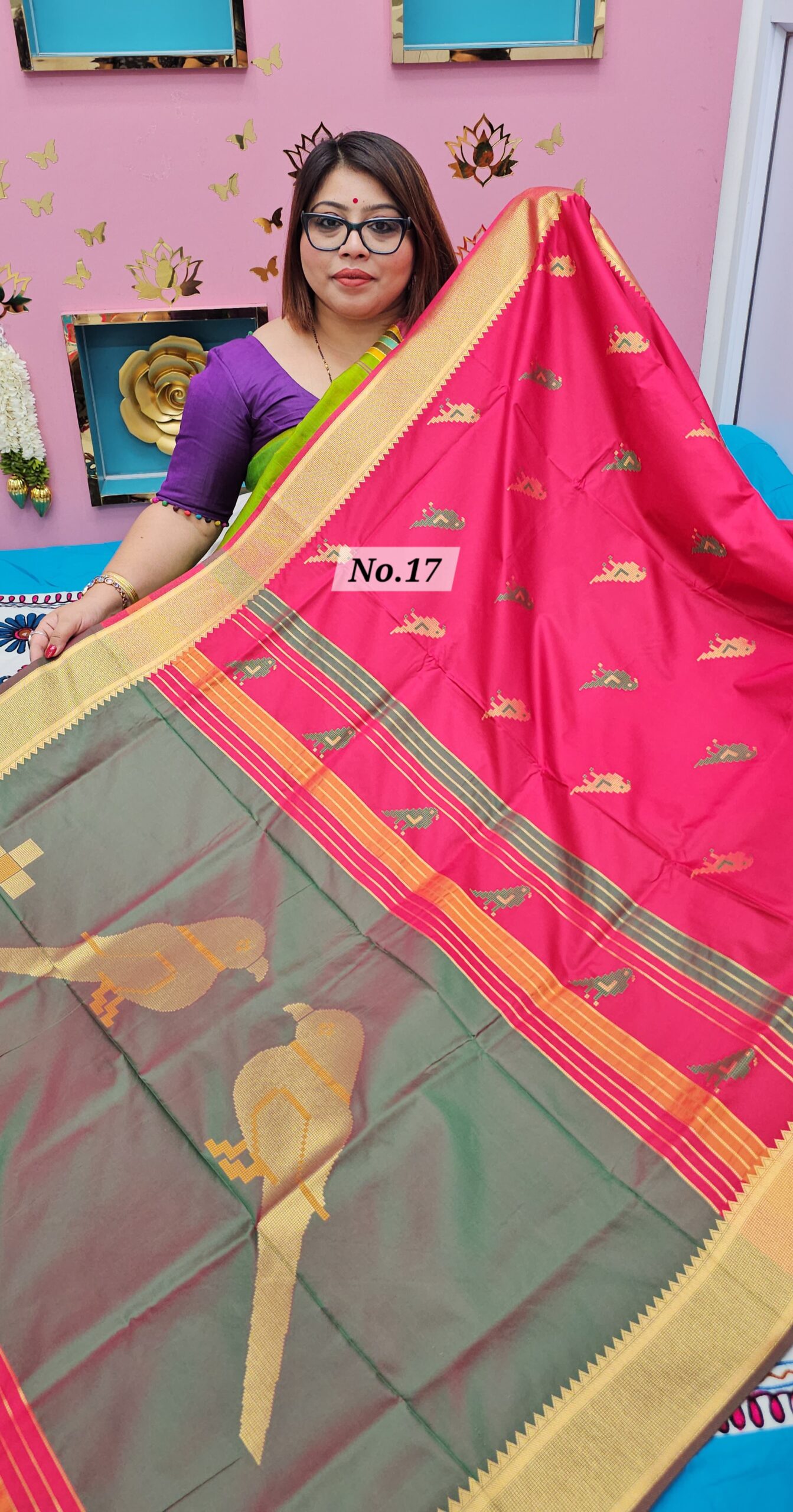 SALE 29TH JULY - KALAKHETRA INDIAN SILK SAREE (NO.17)