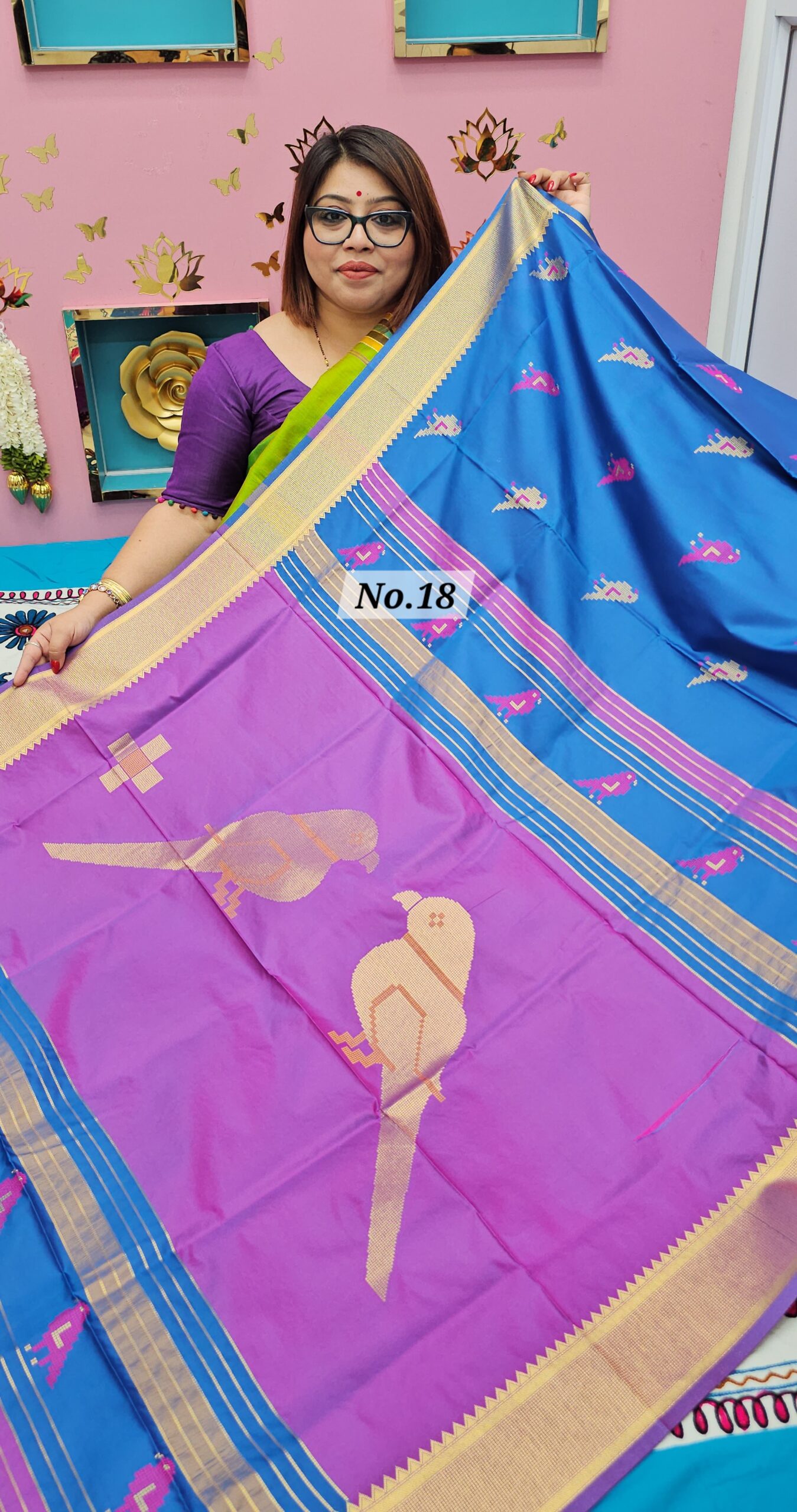 SALE 29TH JULY - KALAKHETRA INDIAN SILK SAREE (NO.18)