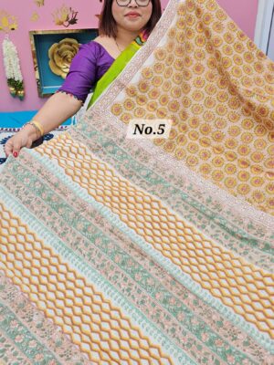 SALE 29TH JULY - MULTANI SANGANERI DABU BLOCK SAREE (NO.5)