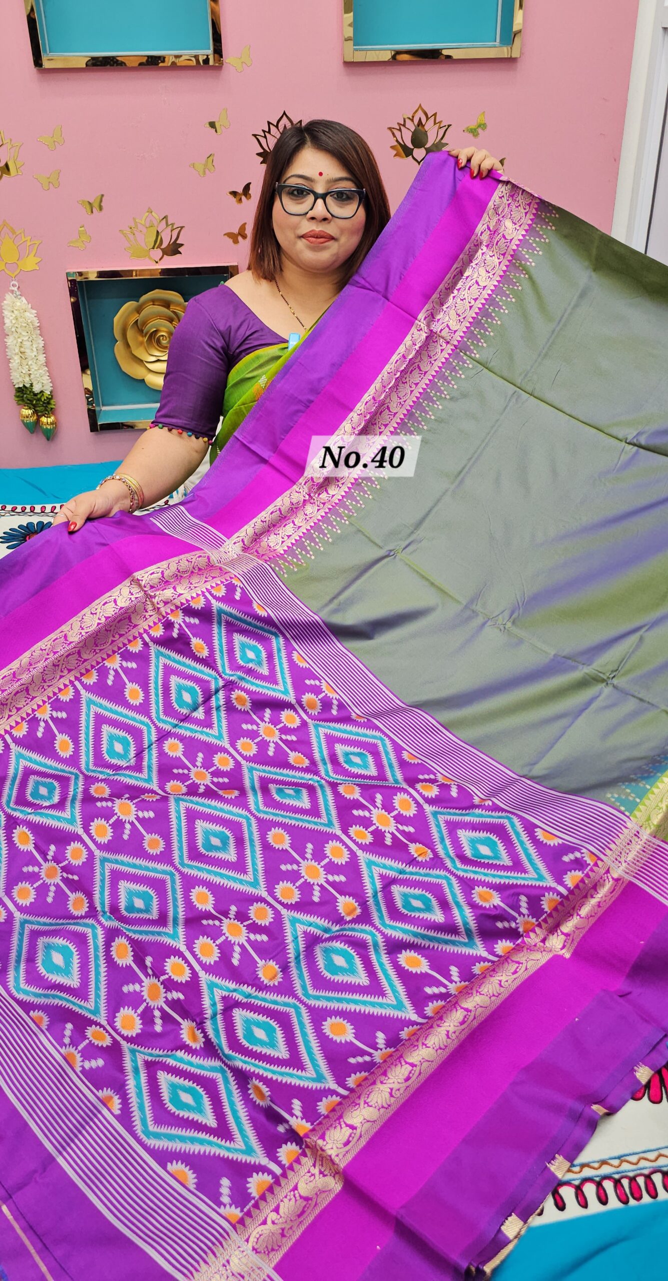 SALE 29TH JULY - PREMIUM POCHAMPALLY SILK SAREE (NO.40)