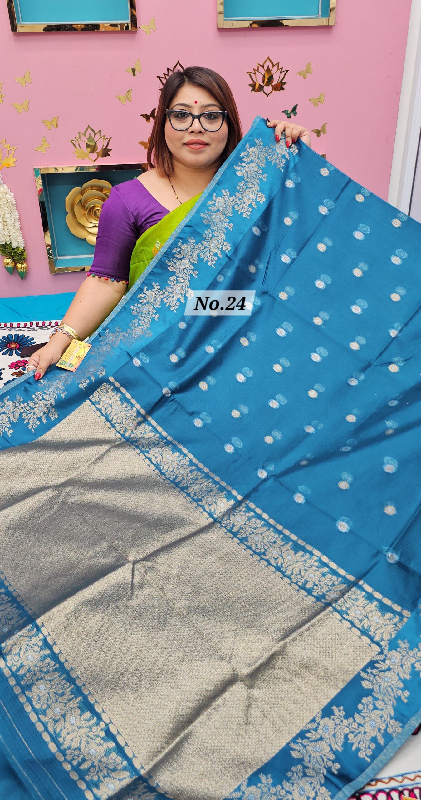 SALE 29TH JULY - INDIAN SILK SUPER NET KOTA SAREE (NO.24)