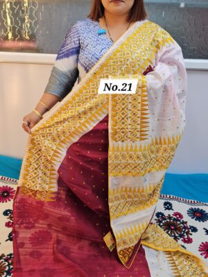 SALE 31ST JULY - RAW SILK TUSSAR KATHIAWAR SAREE (NO.21)