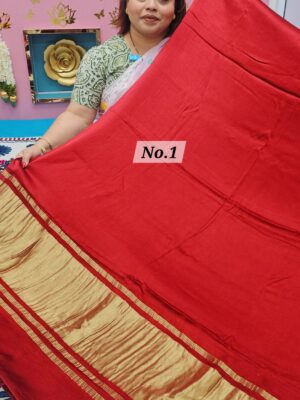 SALE 26TH JULY - PURE MODAL LAGDI PATTA SAREE (NO.1)