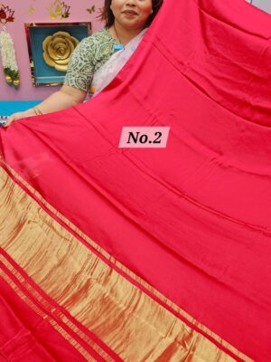 SALE 26TH JULY - PURE MODAL LAGDI PATTA SAREE (NO.2)