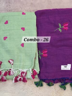 SALE 28TH JULY - PURE BENGAL HANDLOOM SAREE (COMBO-26)