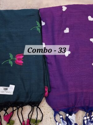 SALE 28TH JULY - PURE BENGAL HANDLOOM SAREE (COMBO-33)