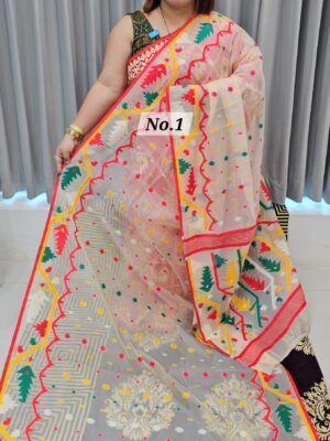 SALE 30TH JULY - HANDLOOM MASLIN JAMDANI SAREE (NO.1)