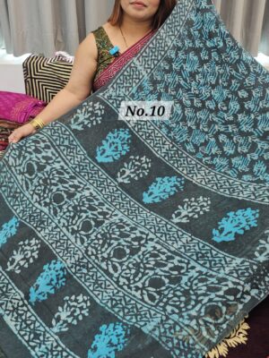 SALE 23RD JULY - PURE CHIFFON HANDBLOCK SAREE (NO.10)